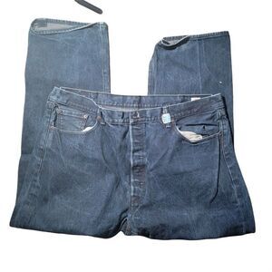 Levi's Womens Dark Blue Dark Wash High Rise Cone Denim Straight Leg Jeans Sz 42